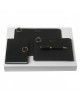 Parure Boucle Noir (stylo bille, carnet A6 & pochette)