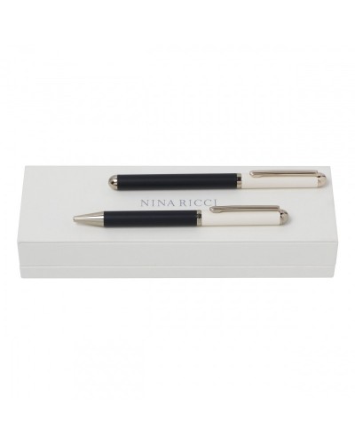 Parure Reflet Marine & Lait (stylo bille & stylo roller)