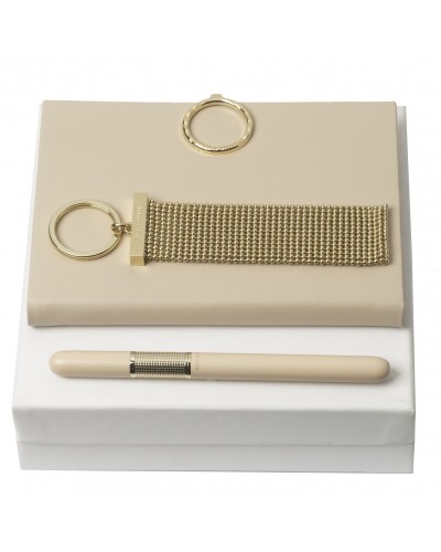 Parure Nina Ricci (stylo roller, carnet A6 & porte-clefs)