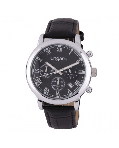 Chronographe Primo Leather Black