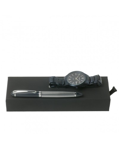 Parure Alesso Navy (stylo bille & montre)