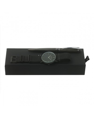 Parure Uomo Black (stylo bille & montre)