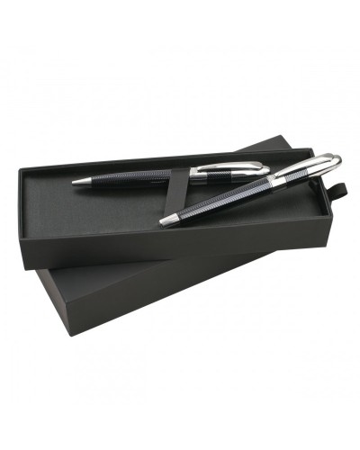 Parure Augusta Black (stylo bille & stylo roller)