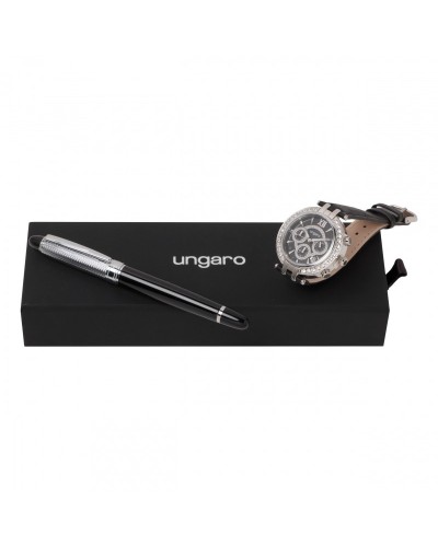 Parure Ungaro Black (stylo roller & montre)