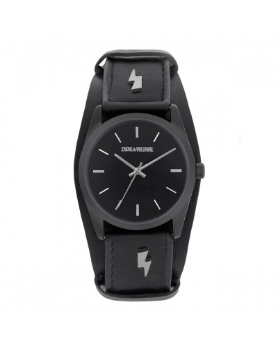 Montre Fusion Black Leather-M-W-F602