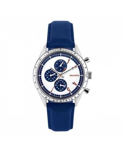 Chronographe Master Silver Blue Off-White Leather-M3S-M-M1108