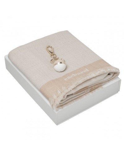 Parure Bird Beige (porte-clefs & écharpe)