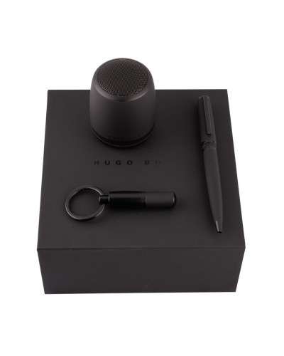 Parure Gear Matrix Black (stylo bille, porte-clefs & enceinte connectée)