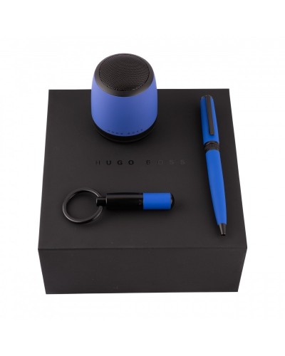 Parure Gear Matrix Blue (stylo bille, porte-clefs & enceinte connectée)