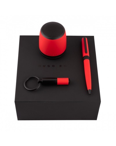 Parure Gear Matrix Red (stylo bille, porte-clefs & enceinte connectée)