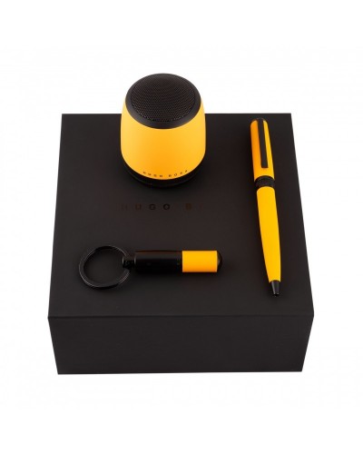 Parure Gear Matrix Yellow (stylo bille, porte-clefs & enceinte connectée)