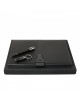 Parure Pure Leather Black (stylo bille, écritoire A4 & porte-clefs)