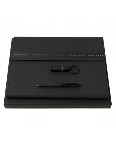 Parure Ribbon Black (stylo bille, écritoire A4 & clé usb)