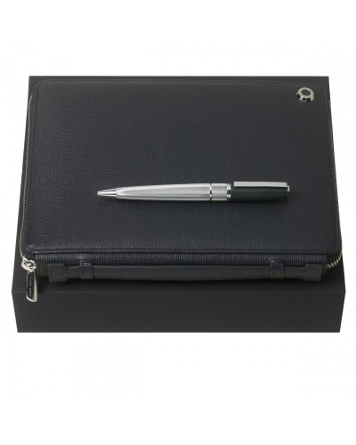 Parure HUGO BOSS Blue (stylo bille pad & conférencier A5)