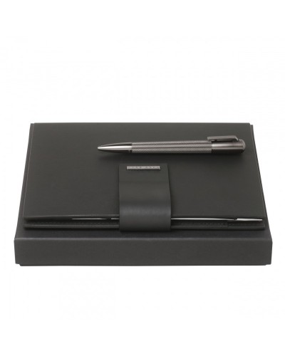 Parure HUGO BOSS (stylo bille & écritoire A5 avec usb)