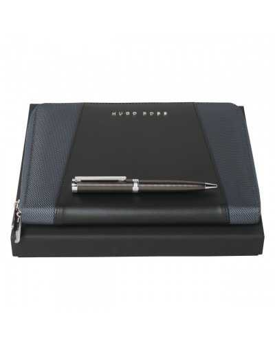 Parure HUGO BOSS (stylo bille & conférencier A5)