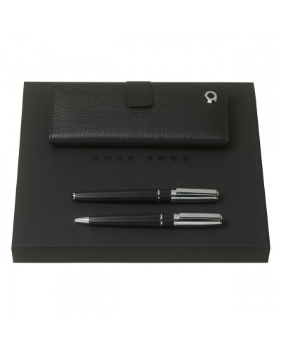 Parure HUGO BOSS (stylo bille, stylo roller & étui)