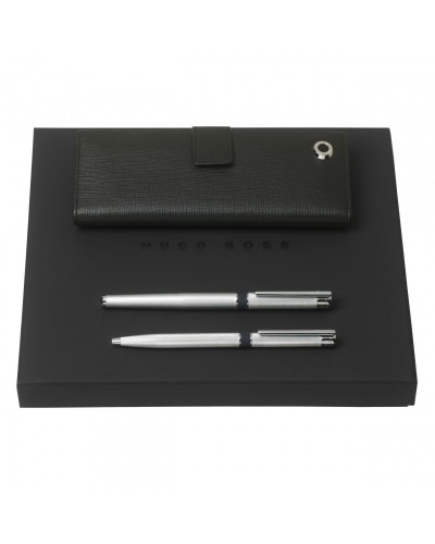 Parure HUGO BOSS (stylo bille, stylo roller & étui)