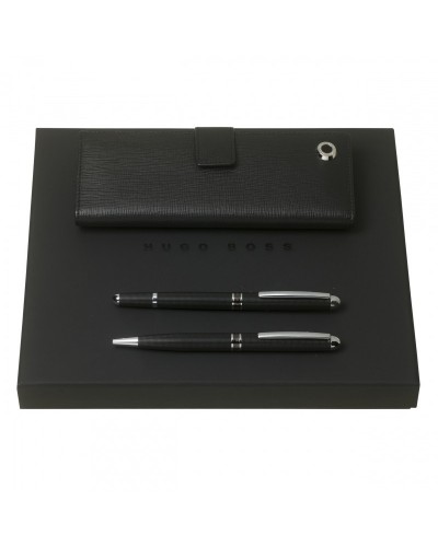 Parure HUGO BOSS (stylo bille, stylo roller & étui)