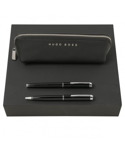 Parure HUGO BOSS Black (stylo bille, stylo roller & étui)