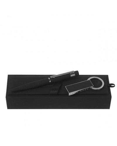 Parure Loop Black (stylo bille & clé usb)