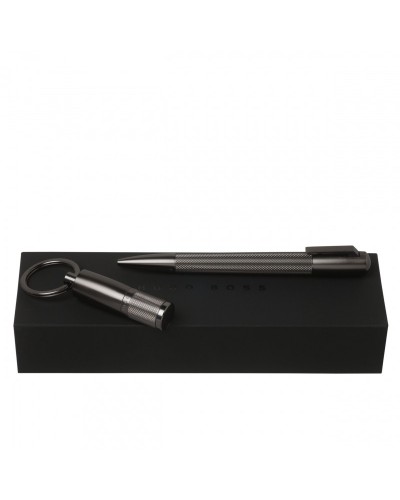 Parure Pure Matte Dark Chrome (stylo bille & clé usb)