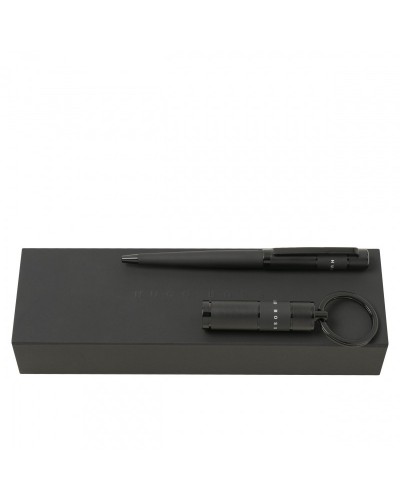 Parure Ribbon Black (stylo bille & clé usb)