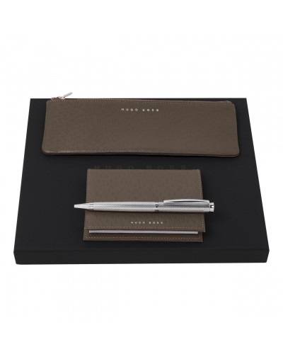 Parure HUGO BOSS (stylo bille, étui & couverture de carnet)