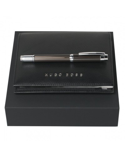 Parure HUGO BOSS Black (stylo roller & écritoire A6)