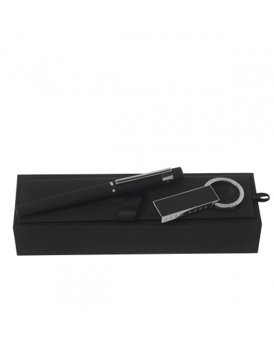 Parure Loop Black (stylo roller & clé usb)