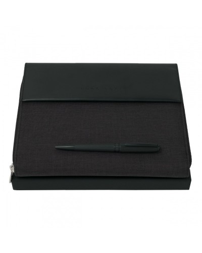 Parure HUGO BOSS (stylo bille & conférencier A5)