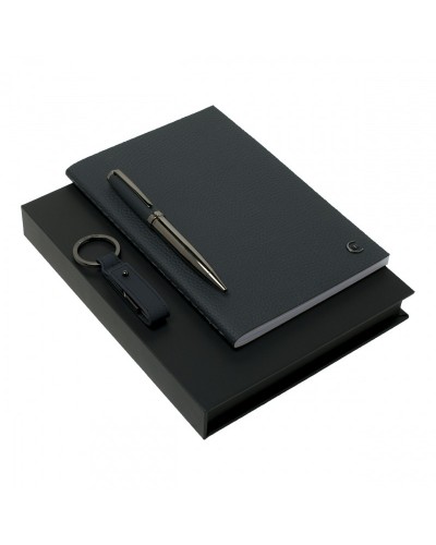 Parure Hamilton Dark Blue (stylo bille, carnet A5 & clé usb)