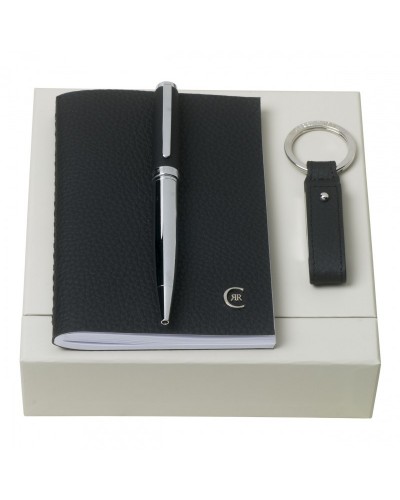 Parure Hamilton Black (stylo bille, carnet A6 & clé usb)