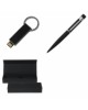 Parure Loop Black (stylo bille & clé usb)