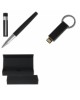 Parure Loop Black (stylo roller & clé usb)